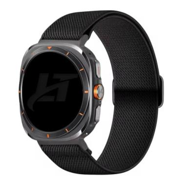 Imagem de Pulseira Nylon Flex LTimports, compativel com Galaxy Watch Ultra 47mm Sm-L705F (LT-Preto)