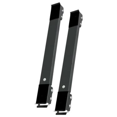 Imagem de Fenteer Suporte para máquina de lavar roupa, rolo móvel ajustável de 45-70cm, suporte para secadores, geladeira, material rodante para freezers, PRETO