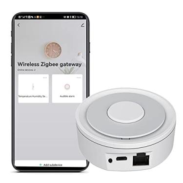 Imagem de Gaoducash Tuya ZigBee 3.0 Hub: Hub WiFi Smart Home, Zigbee Hub Gateway, Smart Life App & Voice Control, Intelligent Home Bridge, Smart Remote Controller Compatível com Alexa Google Assistant (com fio)