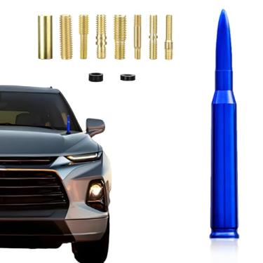 Imagem de Caminhão de carro 50 Cal Bullet decoração acessórios de caminhão de substituição vermelho universal para GMC Sierra 1500 Chevy Dodge Ram Silverado 1500 2500 3500 Ford F150 F250 F350 decoração de