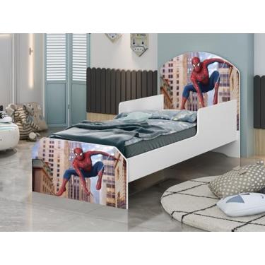 Imagem de Mini Cama Juvenil Infantil Adesivada 100% Mdf - Homem Aranha