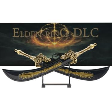 Imagem de Superbuybox Elden Ring DLC Shadow of The Erdtree Greatsword of Radahn Lord Pair Starscourge Greatsword Martial Arts Sword Game Collection Room Desk Decoration, Zinco