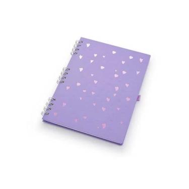 Imagem de Caderno Ótima Romantic Lilas Cd 177X240 90Fls Espiral 177 4594-4 25834