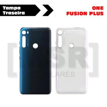 Imagem de Tampa traseira ORIGINAL celular MOTOROLA modelo ONE FUSION PLUS, AZUL