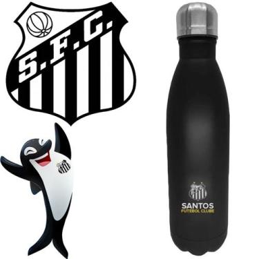 Imagem de Garrafa Inquebrável de Aço Inox 750ml Santos Ideal Para Uso Diário Com