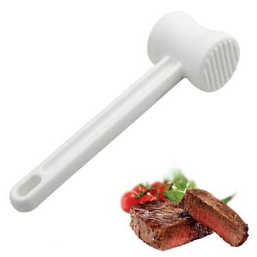 Imagem de Martelo Amaciador de Carne Batedor Industrial Branco 300g - Malta