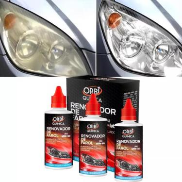 Imagem de Kit 3 Revitalizador Mágico Limpador De Farol Tira Amarelado e Riscos O