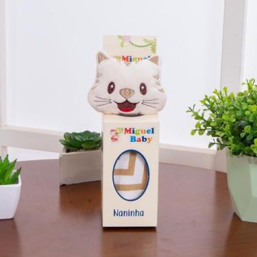 Imagem de Naninha De Bebê Safari Bichinhos de Pelúcia + Prendedor de Chupeta - D