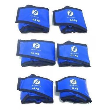 Imagem de Kit 3 Caneleira Peso 0,5G 1Kg 2Kg Fisioterapia - Nattho Sports