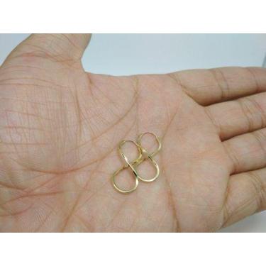 Imagem de Par De Brinco Infinito Em Ouro 18k-750 - DG Presentes