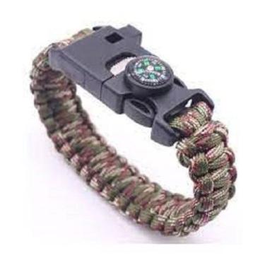 Imagem de Pulseira Bracelete Paracord Masculino, Tático, Militar, 6x1 serra. - O