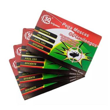 Imagem de Kit Com 05 Armadilha Adesiva Pega Moscas Mosquitos Insetos