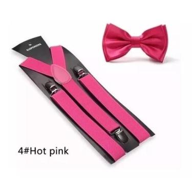 Imagem de Kit Suspensório + Gravata Borboleta Ref: 244/247 - KARECATO, Rosa pink