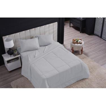 Imagem de Edredom cobertor queen size 100% algodão liso 180 fios cor: branco - L