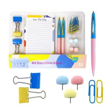 Imagem de Kit organizador de escritório clean com 38 peças - fofy
