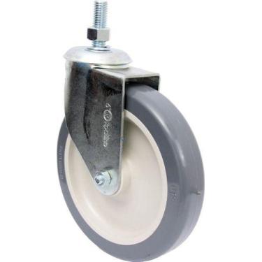 Imagem de (4pçs) Rodizio Girat. Espiga Roscada 6pol. R612 Bp Pvc Anti Risco 85kg