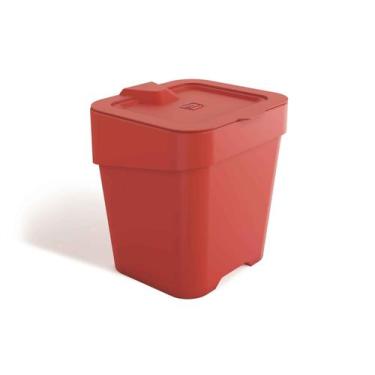 Imagem de Lixeira Para Pia Cozinha 2,5 Litros Plástico Quadrada UZ Várias Cores 