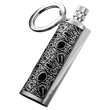Imagem de Isqueiro de chaveiro de fósforo permanente, acendedor de fogo de fósforo de metal de sílex, acendedor de fogo de fósforo de metal para sempre, acendedor de fogo de sílex à prova d'água