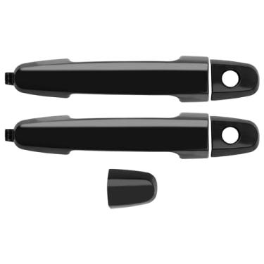 Imagem de Maçaneta de porta externa 2 peças dianteiro traseiro motorista e lado do passageiro, compatível com Toyota Camry 2002-2006, 03-13 Corolla Matrix, 04-12 Prius, 2002-2003 ES300,03-08 Pontiac Vibe,