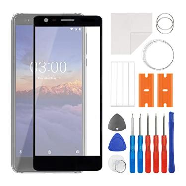 Imagem de SWARK Substituição de lente do painel externo de vidro frontal + OCA compatível com Nokia 3.1 TA-1049, TA-1057, TA-1063, TA-1070, TA-1074 (sem tela LCD e digitalizador de toque) com kit de reparo