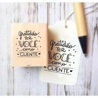 Imagem de kit carimbo decorativo + almofada carimbeira - Carimbos e Papel, 9 GRA