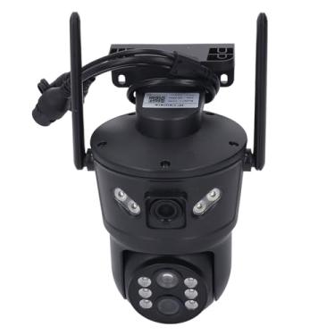 Imagem de Câmera de Segurança de Lente Tripla, Câmera de Segurança Doméstica Com Visão de 360 ​​graus para Villa para Escola (Plugue UE)