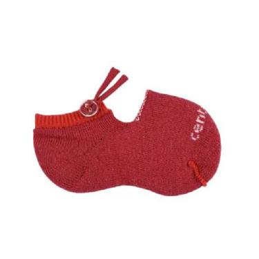 Imagem de Sapatinho Meia Sapatilha Bebê Recem-nascido Papilloo, Vermelho