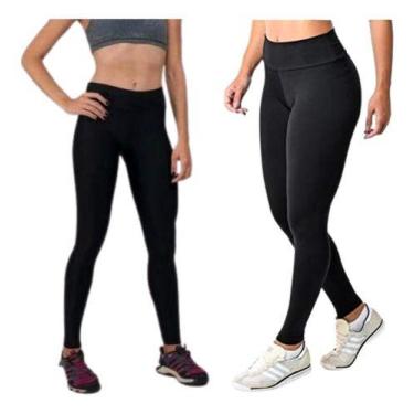 Imagem de Kit 2 Calças Legging Suplex  Leg Reforçada Fitness Academia - Rivas, P