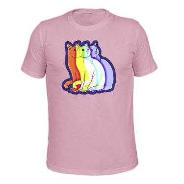 Imagem de Camiseta Plus Size Algodão Tecido Macio Cat Espect - Surprass, Rosa, G
