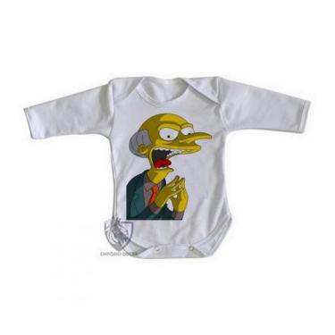 Imagem de body nenê criança roupa bebê manga longa Senhor Burns - Empório Dutra,