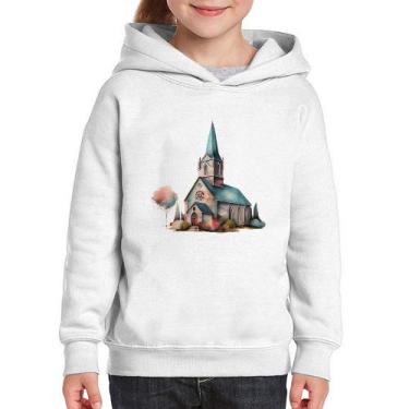 Imagem de Moletom Infantil Igreja Arte - Foca na Moda, Branco, 12