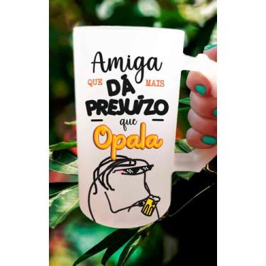 Imagem de Caneca de Chopp Amiga que dá prejuízo, Branco