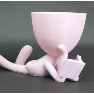 Imagem de  Vaso Mini Bob Leitor - i3D Decor, Rosa, 41g