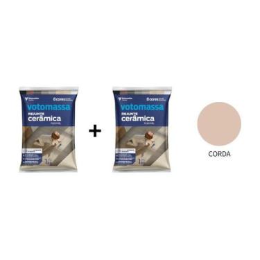 Imagem de Kit 2 Sacos De Rejunte Cerâmica Votomassa Corda 1Kg - Votoran