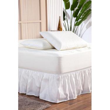 Imagem de Saia de Cama Box King Casal c/Elástico Inteiro Micropercal - Angel Dis