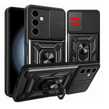 Imagem de Capa Capinha Armadura P/ Samsung Galaxy A24 A25 Proteção para Camera Suporte Anel 360