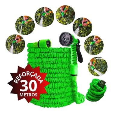 Imagem de Mangueira Magica 30 Metros Com Gatilho 7 Tipos Jatos Verde