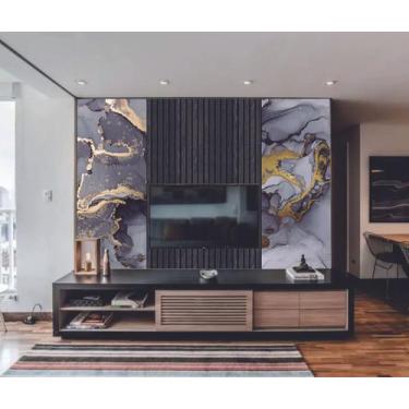 Imagem de Papel de Parede  Marmore e Ripado Tedencia  (folha med. 90x300 cm) - D