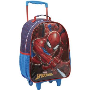 Imagem de Mochila Escolar Infantil Homem Aranha Mala De Rodinhas - Xeryus