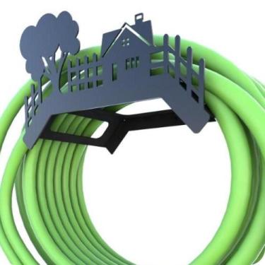 Imagem de Suporte Enrolador De Mangueira De Jardim Home Preto - Cromoshop