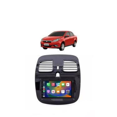 Imagem de Kit Multimídia Grand Siena Mold Grafite 2012 / 2020 7 Pol CarPlay AndroidAuto - 708BR Roadstar