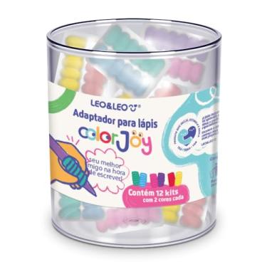 Imagem de ADAPTADOR DE LÁPIS DE EVA COLORJOY - POTE C/ 24 UNIDADES (12 DUPLAS) LEO&LEO