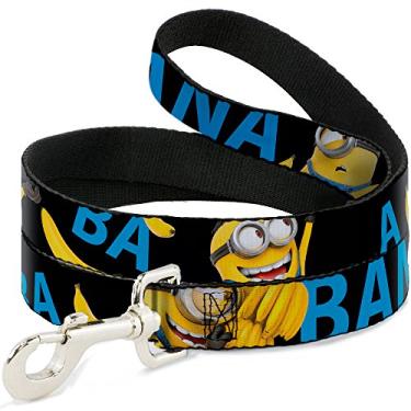 Imagem de Buckle-Down Coleira para animais de estimação - Minions BA BA BANANA preto/azul/amarelo - 1,27 m de comprimento - 1,27 cm (1/2") de largura
