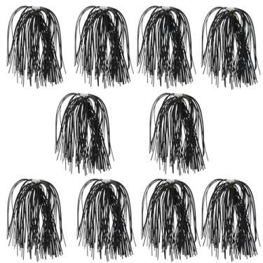 Imagem de Micro Traders 10 peças de saias de guarda-chuva de pesca Spinnerbait saia de pesca de substituição 88 peças de pesca iscas Spinnerbaits 64 x 0,7 mm 88 peças (preto)