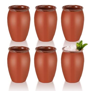 Imagem de 6 peças de 340 g Cantaritos De Barro Mini Cantaritos Shooters, Cerâmica Mini Patron Tequila Garrafas Jarritos De Barro Mexicanos Taco Tuesday Copos de Coquetel Bonito Copos de Shot para Tequila