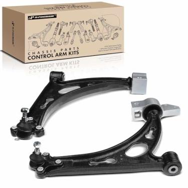 Imagem de A-Premium Conjunto de 4, braço de controle inferior dianteiro com bucha, junta esférica inferior, compatível com Volkswagen Eos 2007-2014, Golf 2010-2014, GTI 2006-2013, Jetta 2006-2014, Audi A3 (Quattro) 2007-2009