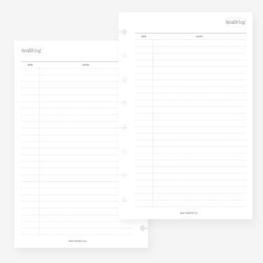 Imagem de Refil de agenda de 8 discos com inserção de registro de saúde de meia letra para Levenger Circa Junior, Arc by Staples, TUL Junior 14 x 21,6 cm