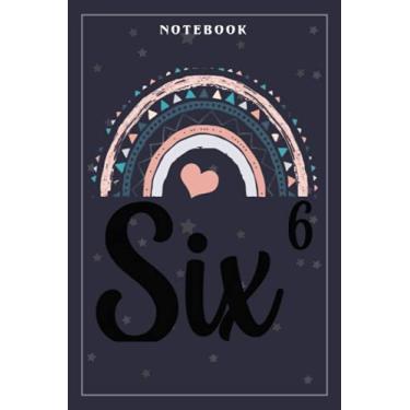 Imagem de Notebook Journal Six Year Birthday Rainbow Party Boho Family 6 Year Old: Meeting, Goals, Work List, Financial,6x9 in, Happy, Goal, Life, Gym, Personal Budget