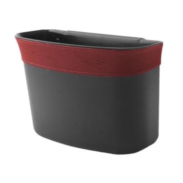 Imagem de Ｂｅｓｇａ Lixeira Lixeira Caixa de Armazenamento de Carro Sem Tampa Lixeira Versátil Economia de Espaço Lixeira Recipiente de Lixo para Escritório, Vermelho