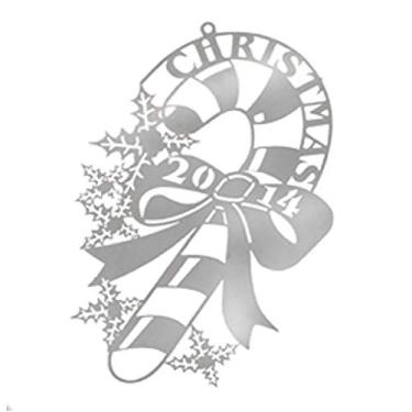 Imagem de Biedermann & Sons Enfeite de Natal comemorativo 2014, bengala doce, prata